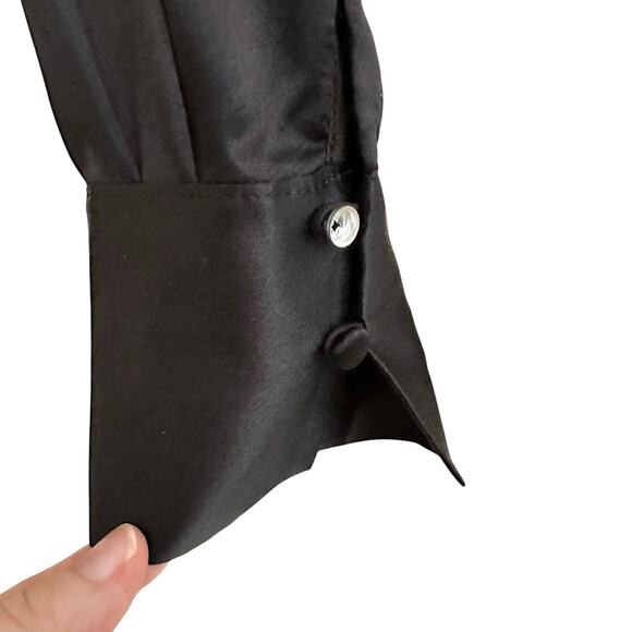 NWT Lilysilk x Ishie Silk Wrap Dress Sz 6 FLAW (Broken Button Cuff) - Picture 5 of 10